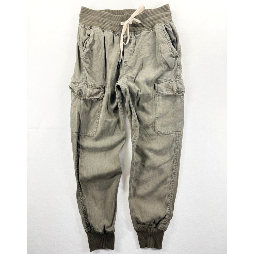 Aerie Cargo Jogger Pants Olive Green Lyocell Utility XS